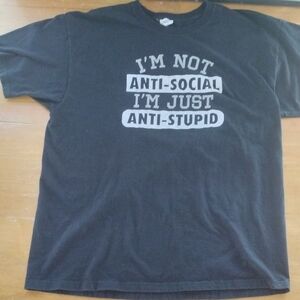 Jerzees Black Short Sleeve Tee Bold Graphic